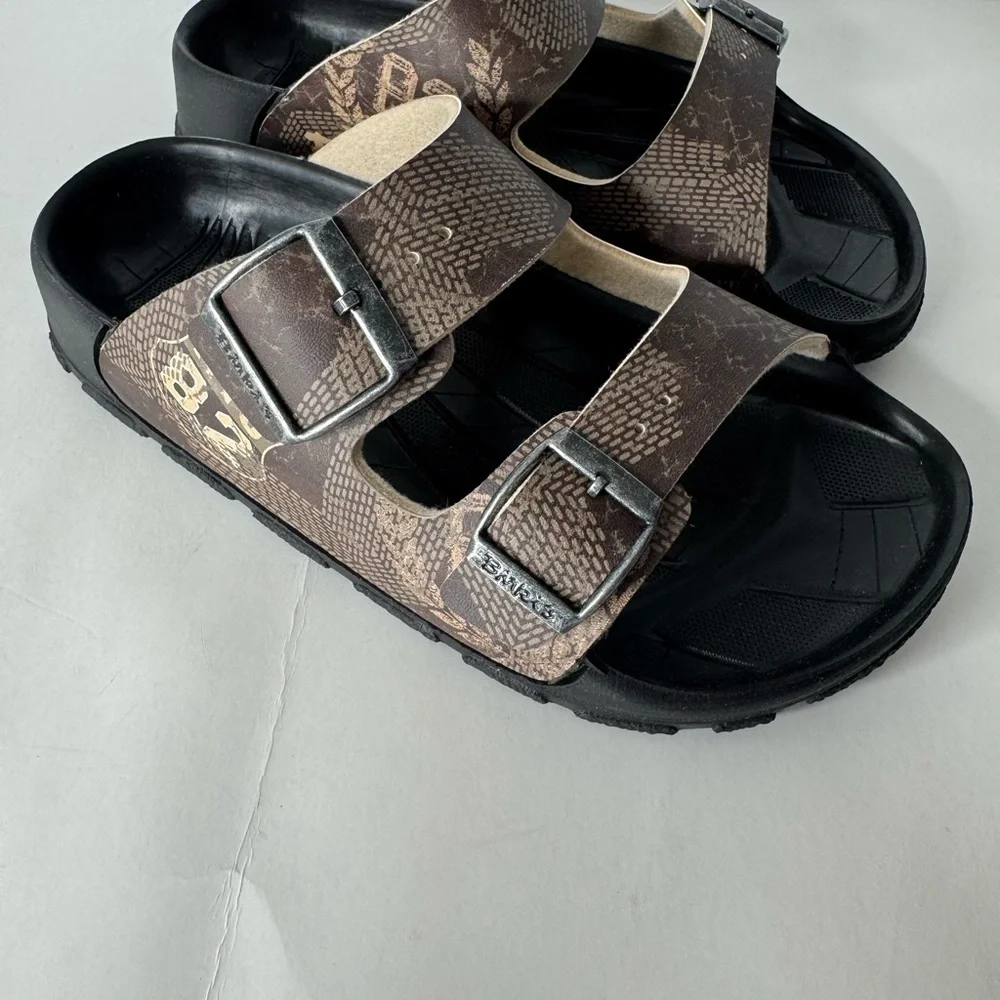 NEW Birkis X Birkenstock Haiti Birko Flor Aviator Brown Beige Ladies US 4 EU 35